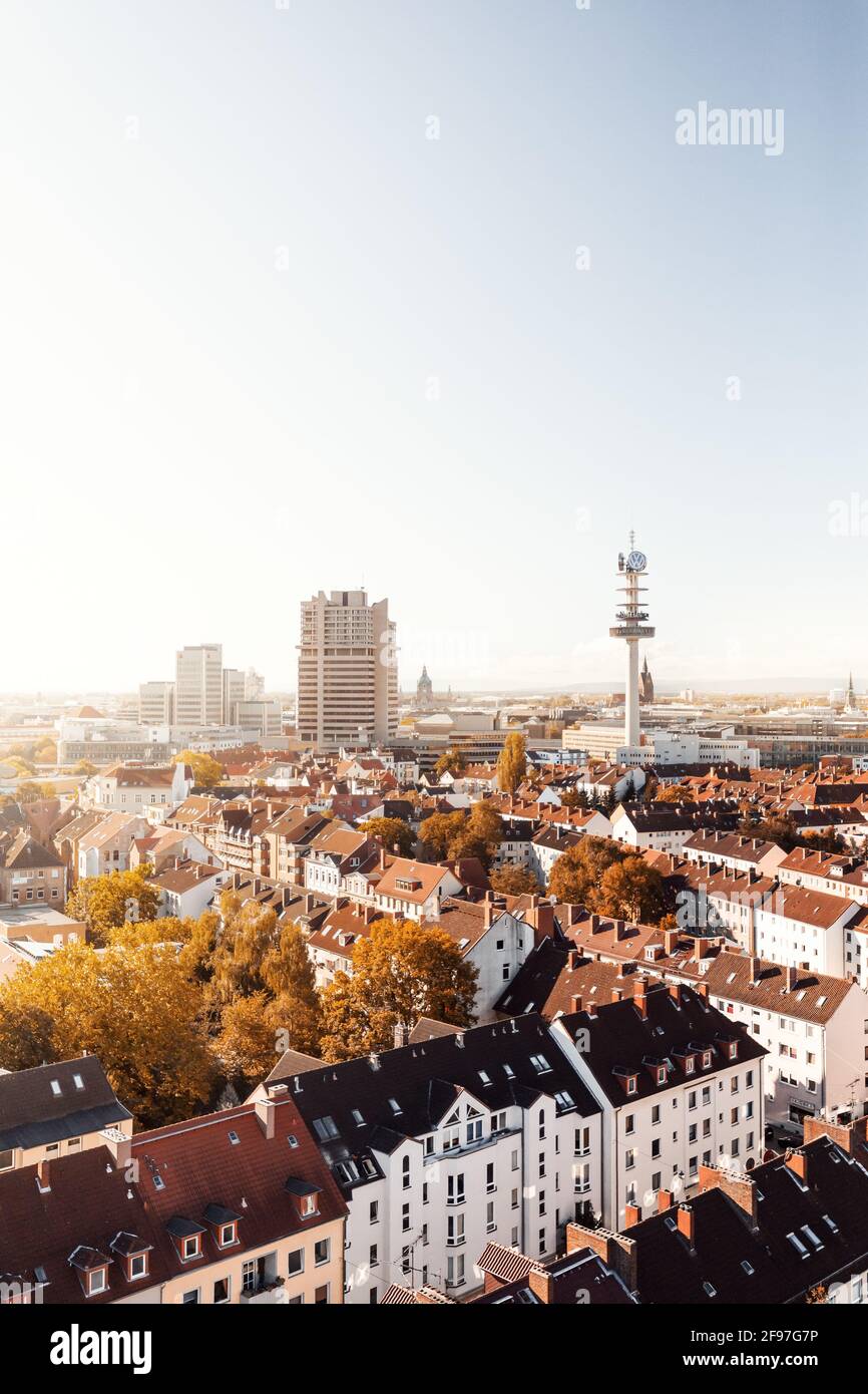 Vue sur Hanovre en automne Banque D'Images