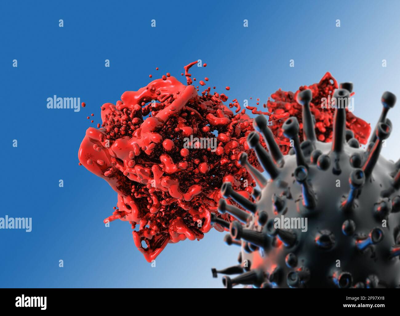 Coagulation sanguine et Covid-19, illustration conceptuelle Banque D'Images