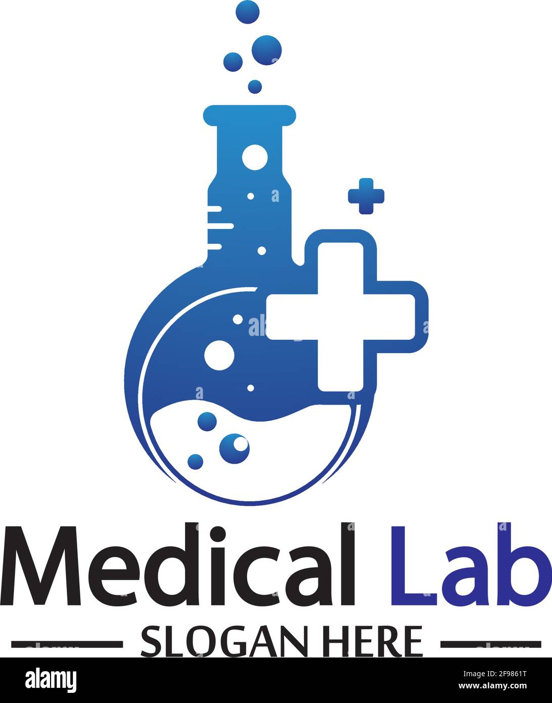 Modèle de logo de laboratoire médical vecteur de conception, emblème, concept de conception, symbole créatif, icône Illustration de Vecteur