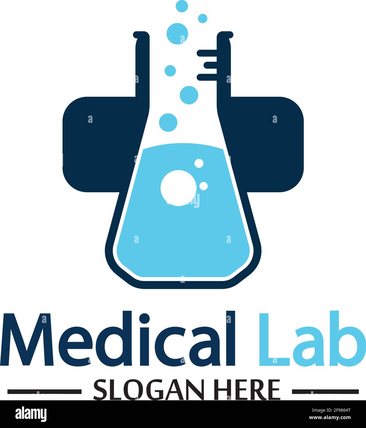 Modèle de logo de laboratoire médical vecteur de conception, emblème, concept de conception, symbole créatif, icône Illustration de Vecteur