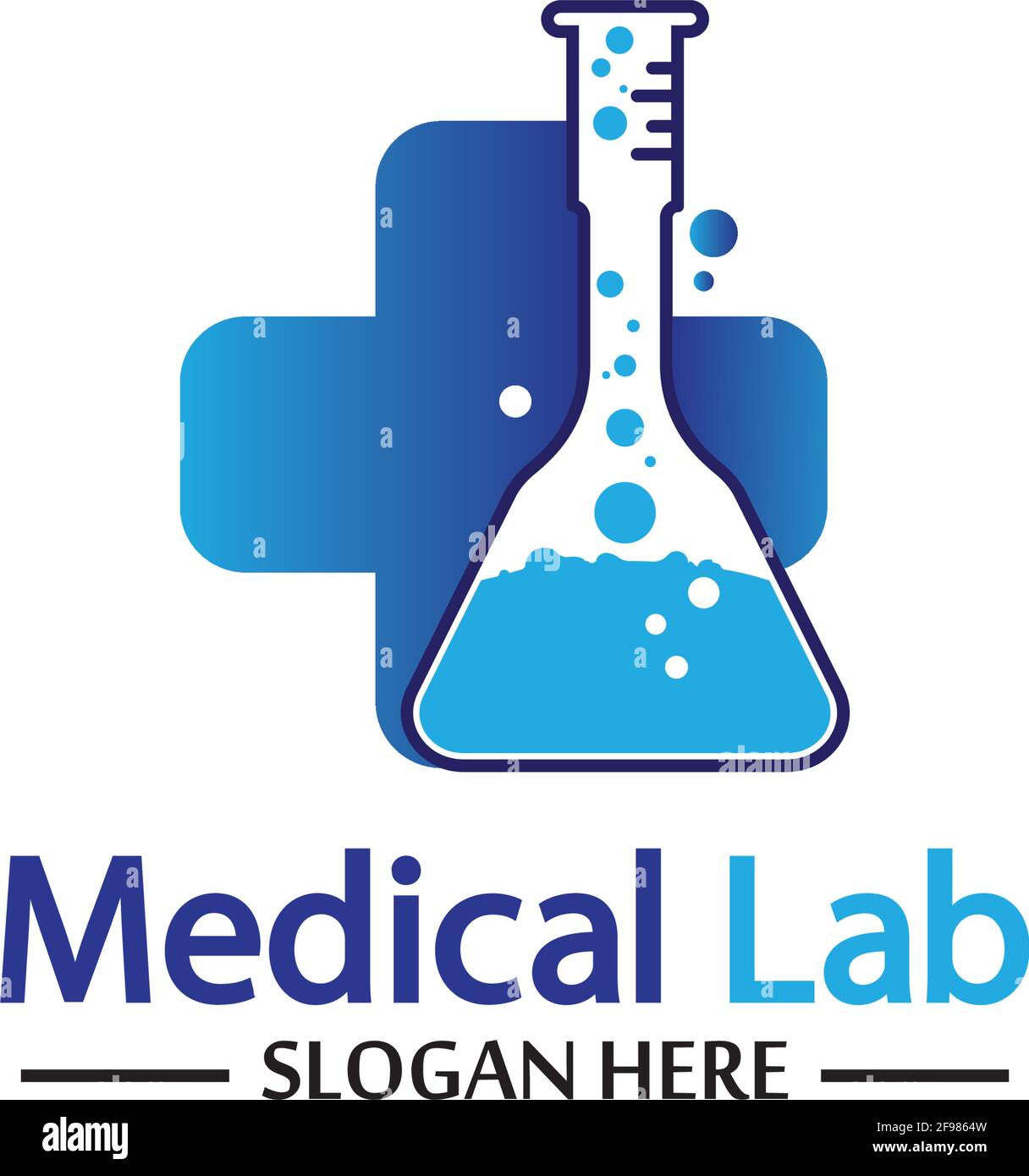 Modèle de logo de laboratoire médical vecteur de conception, emblème, concept de conception, symbole créatif, icône Illustration de Vecteur