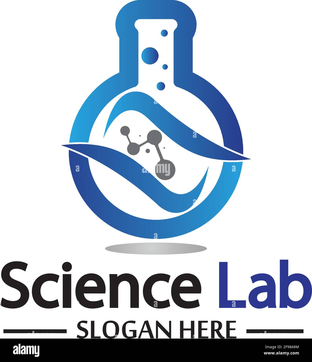 Logo de laboratoire scientifique.modèle de logo de tube de laboratoire Design Vector, Emblem, Design concept, Creative Symbol, Icon Illustration de Vecteur