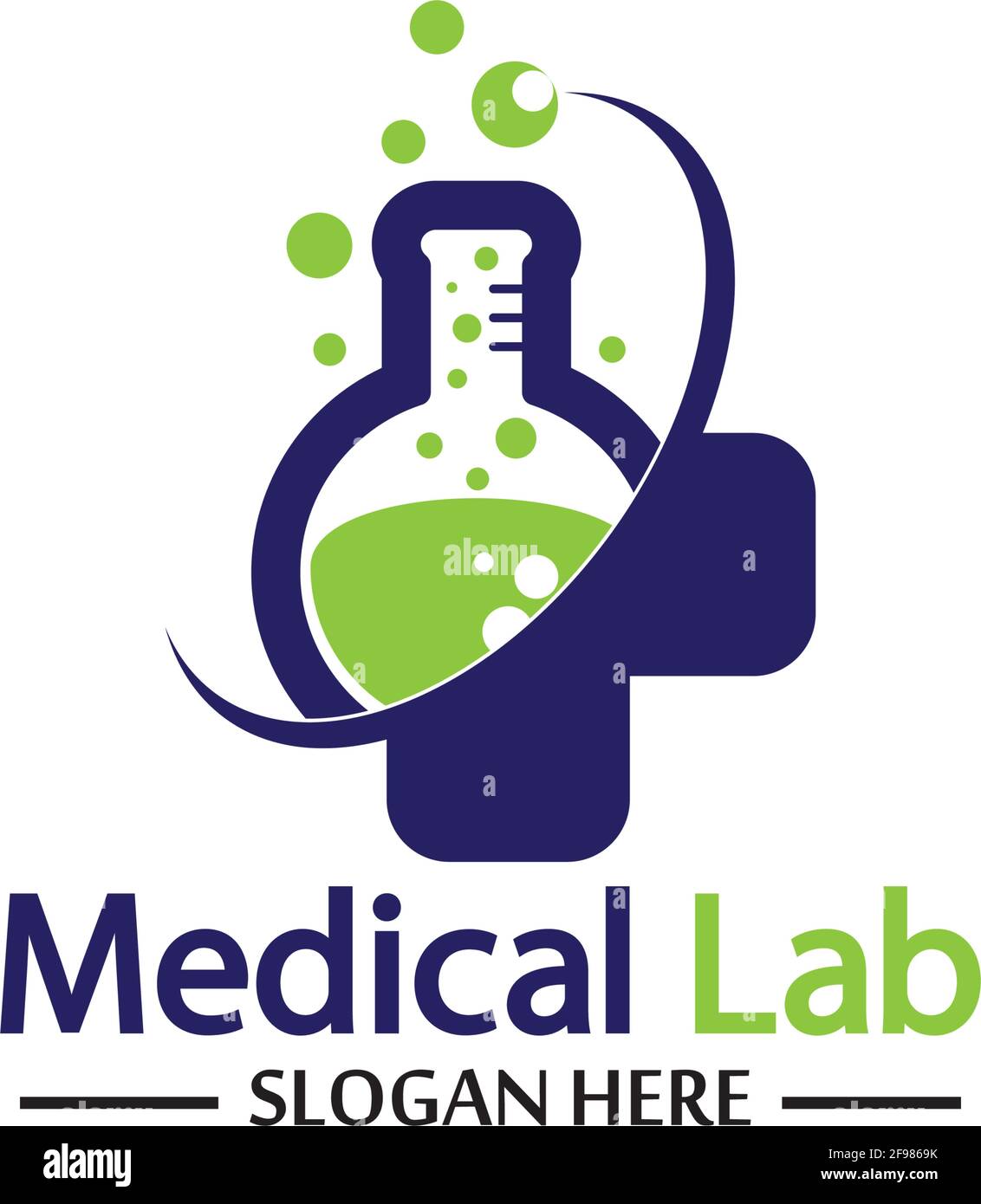 Modèle de logo de laboratoire médical vecteur de conception, emblème, concept de conception, symbole créatif, icône Illustration de Vecteur