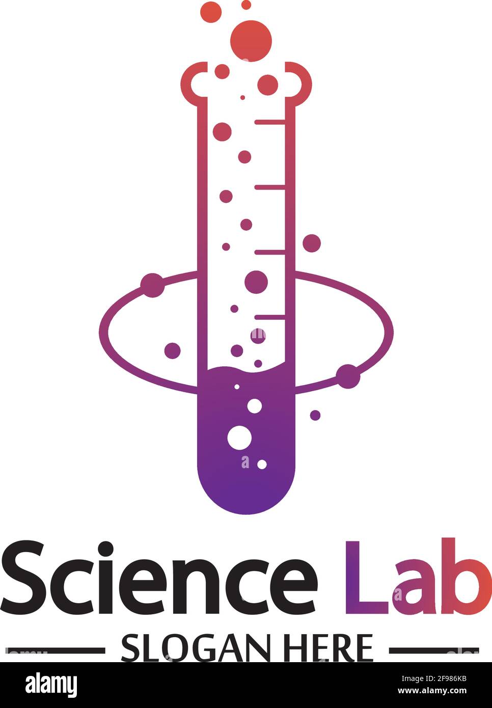 Logo de laboratoire scientifique.modèle de logo de tube de laboratoire Design Vector, Emblem, Design concept, Creative Symbol, Icon Illustration de Vecteur