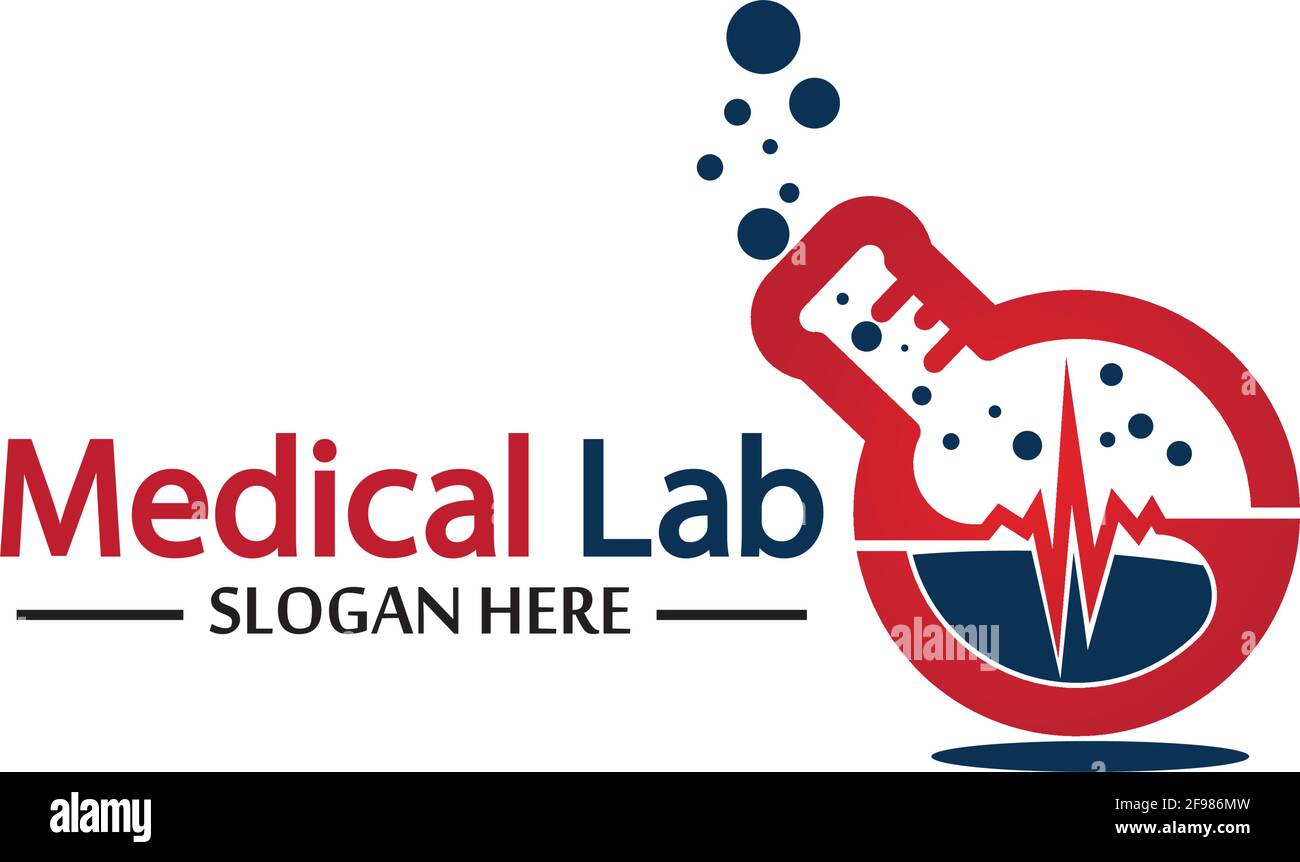 Modèle de logo de laboratoire médical vecteur de conception, emblème, concept de conception, symbole créatif, icône Illustration de Vecteur