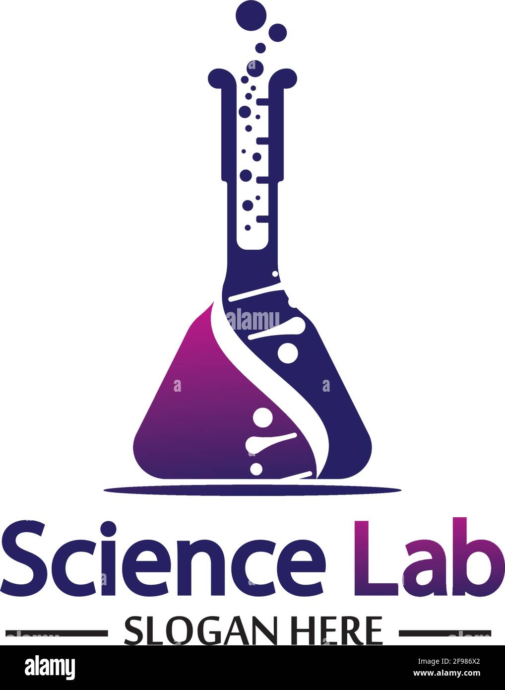 Logo de laboratoire scientifique.modèle de logo de tube de laboratoire Design Vector, Emblem, Design concept, Creative Symbol, Icon Illustration de Vecteur