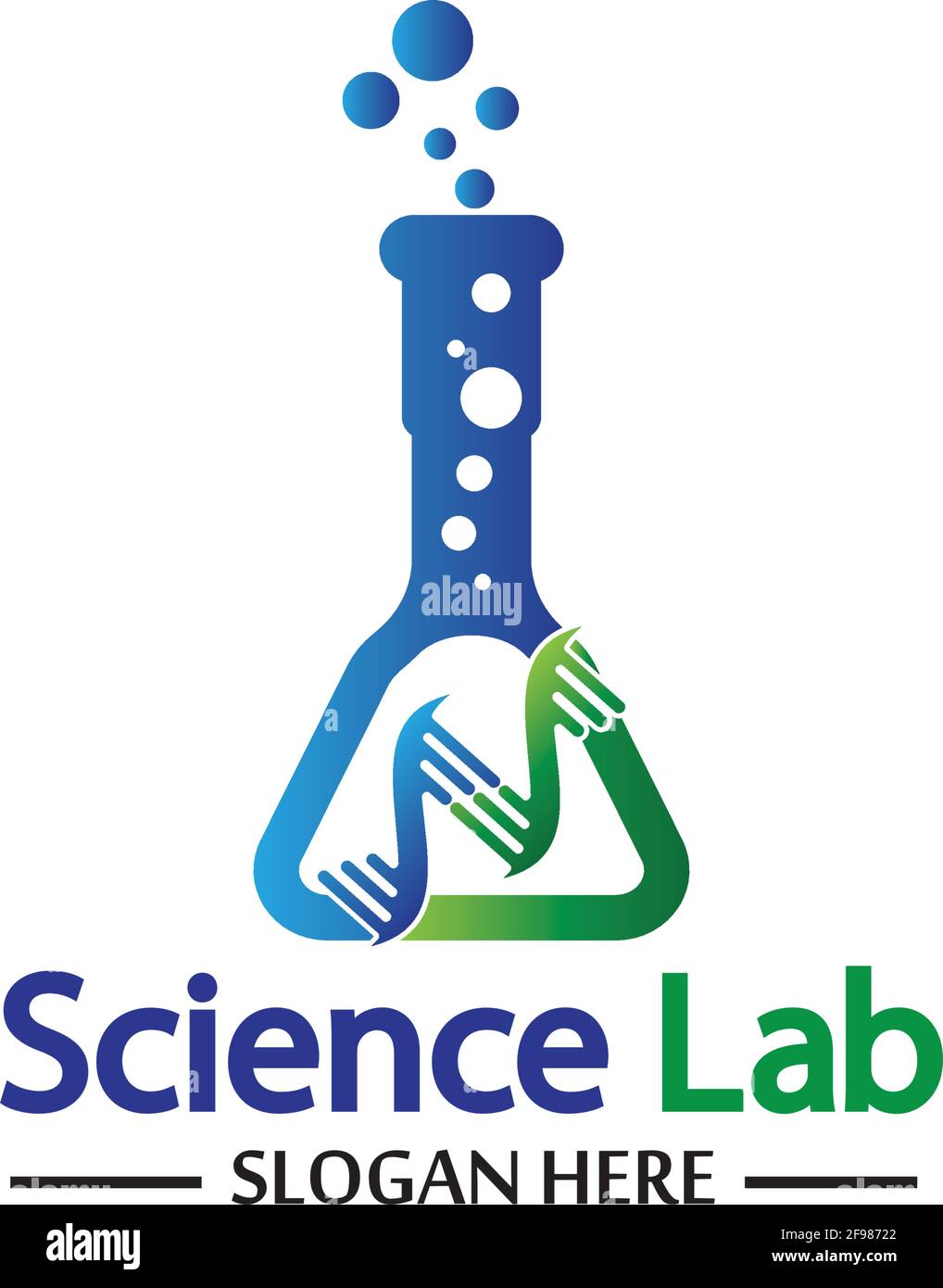 Logo de laboratoire scientifique.modèle de logo de tube de laboratoire Design Vector, Emblem, Design concept, Creative Symbol, Icon Illustration de Vecteur