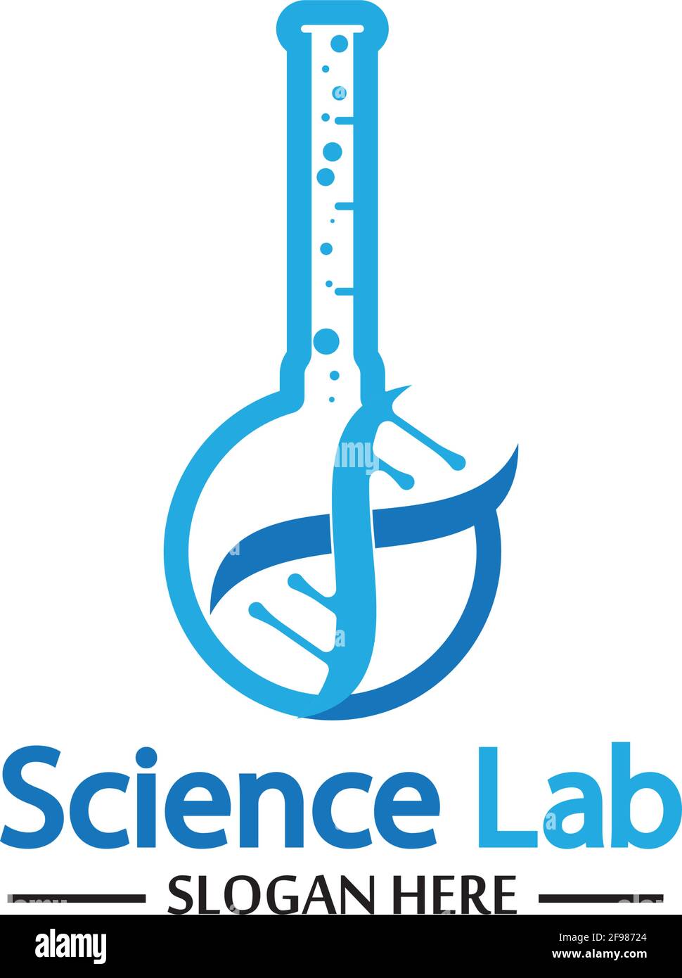 Logo de laboratoire scientifique.modèle de logo de tube de laboratoire Design Vector, Emblem, Design concept, Creative Symbol, Icon Illustration de Vecteur