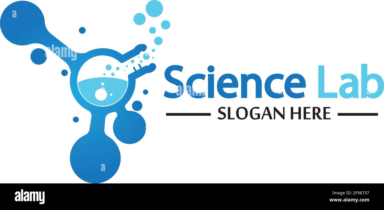 Logo de laboratoire scientifique.modèle de logo de tube de laboratoire Design Vector, Emblem, Design concept, Creative Symbol, Icon Illustration de Vecteur