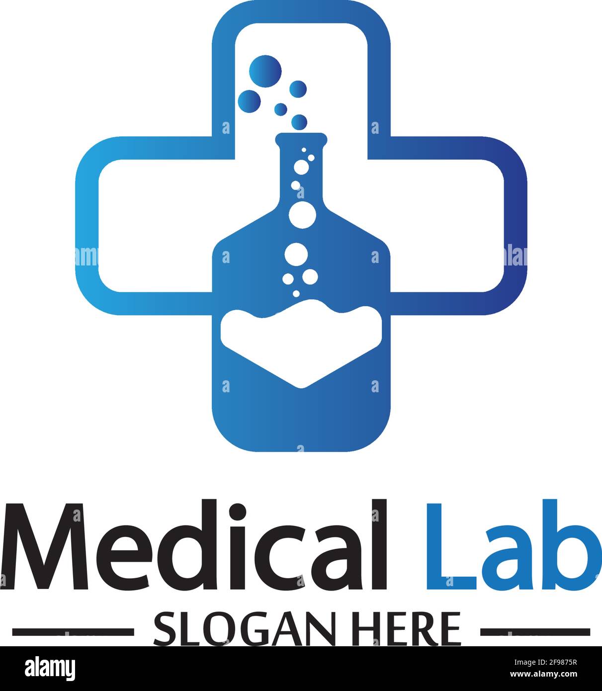Modèle de logo de laboratoire médical vecteur de conception, emblème, concept de conception, symbole créatif, icône Illustration de Vecteur