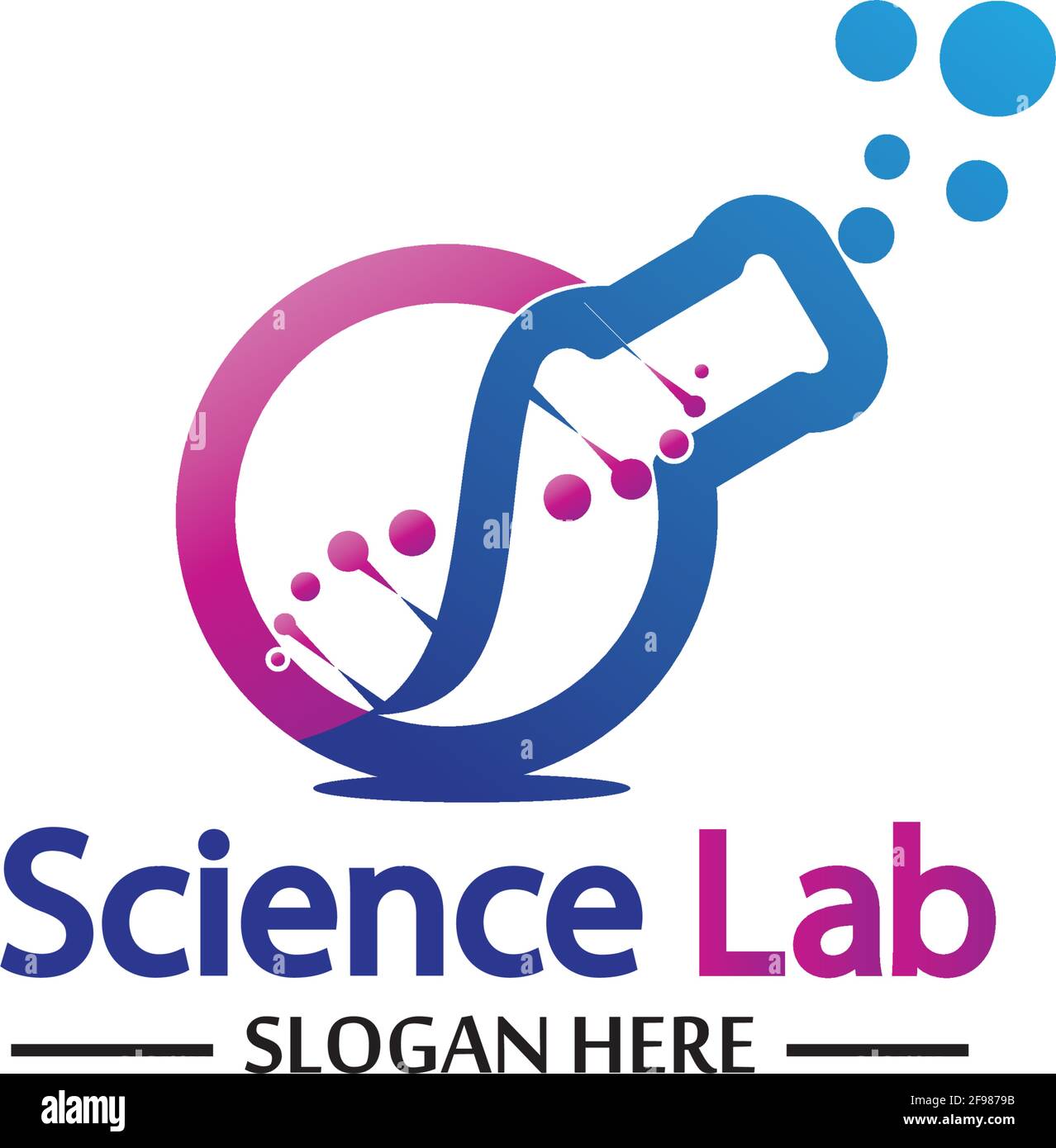 Logo de laboratoire scientifique.modèle de logo de tube de laboratoire Design Vector, Emblem, Design concept, Creative Symbol, Icon Illustration de Vecteur