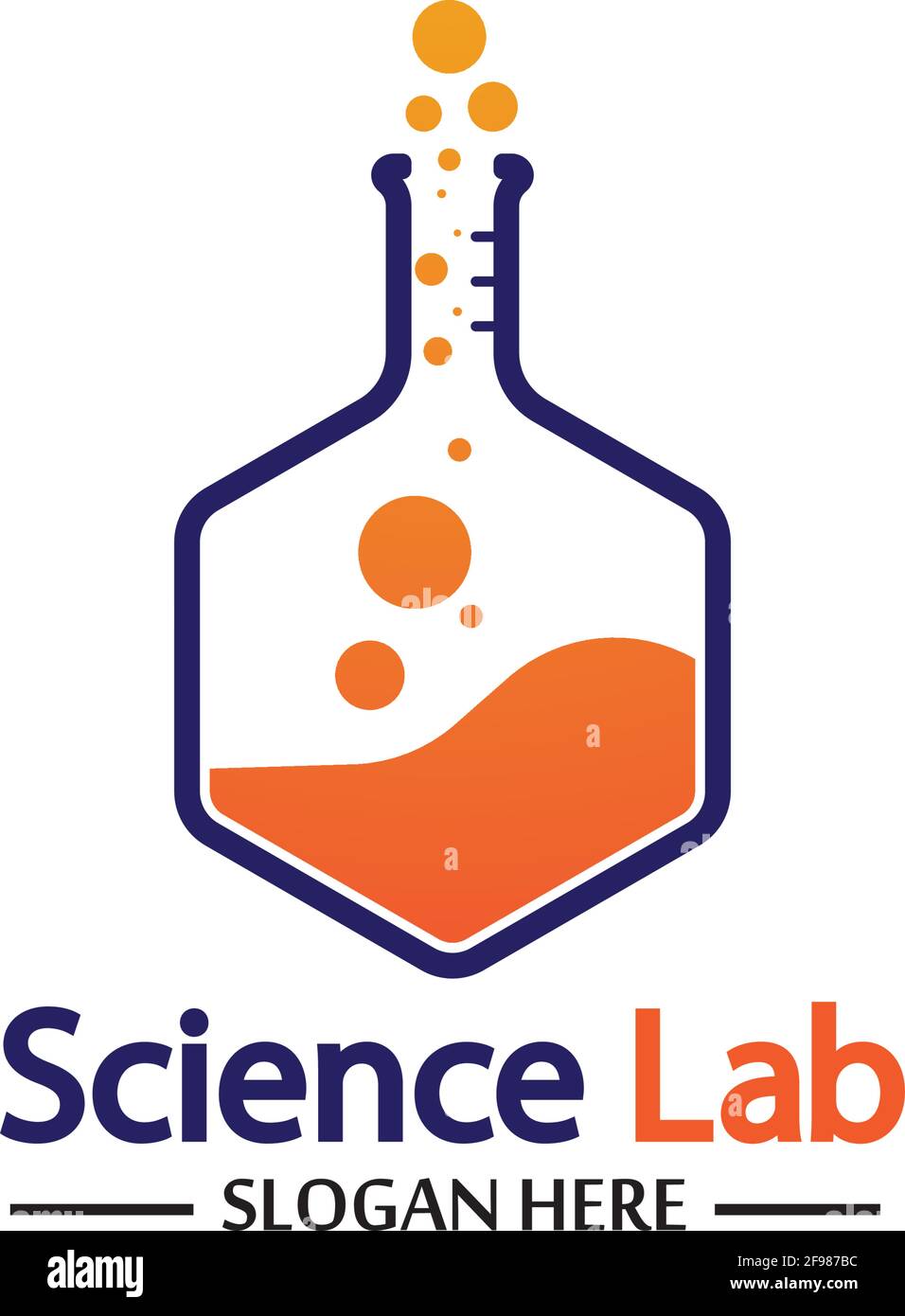 Logo de laboratoire scientifique.modèle de logo de tube de laboratoire Design Vector, Emblem, Design concept, Creative Symbol, Icon Illustration de Vecteur