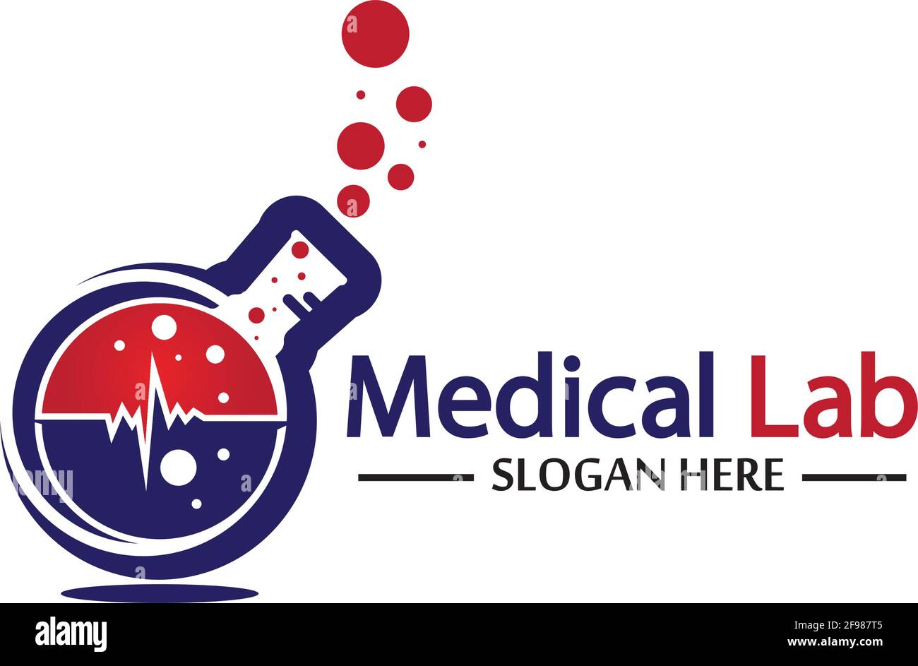 Modèle de logo de laboratoire médical vecteur de conception, emblème, concept de conception, symbole créatif, icône Illustration de Vecteur
