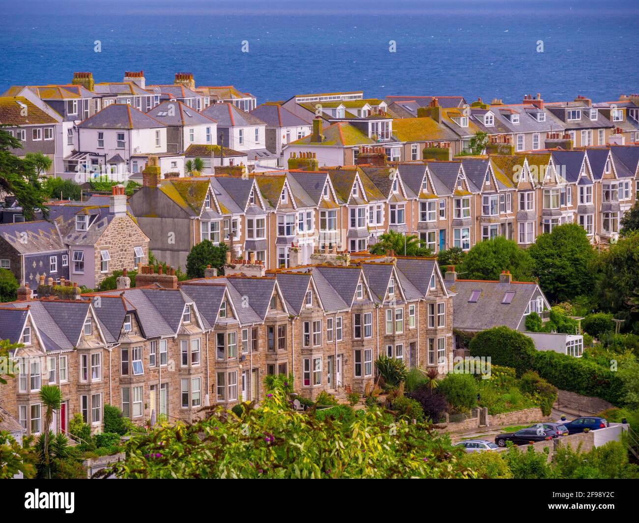 St Ives - une belle ville à la côte anglaise de Cornwall Banque D'Images