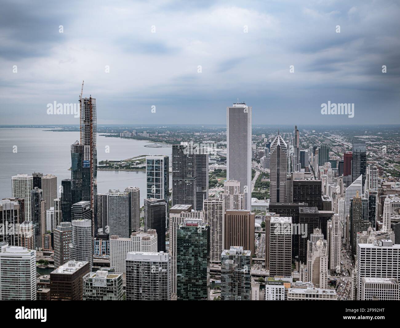 Bâtiments de Chicago - vue aérienne - Voyage photographie Banque D'Images