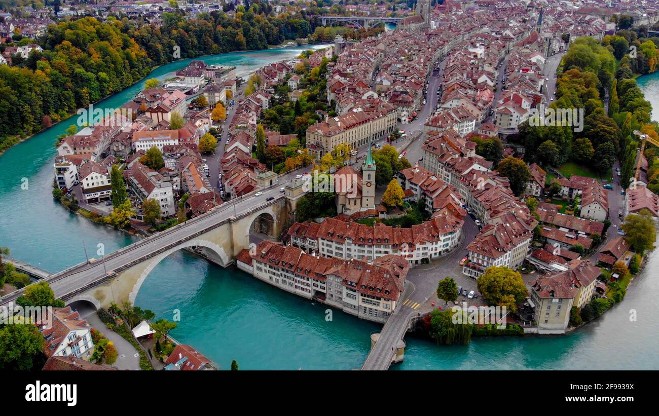 Le quartier historique de Berne - la capitale de Suisse d'en haut Banque D'Images