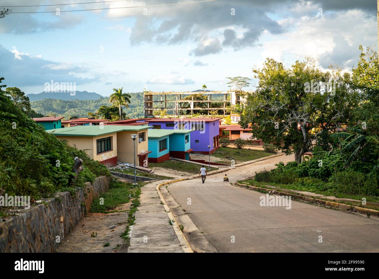 Hôtel d'appartements d'état dans le parc national de Topes de Collantes, province de Sancti Spiritus, Cuba Banque D'Images