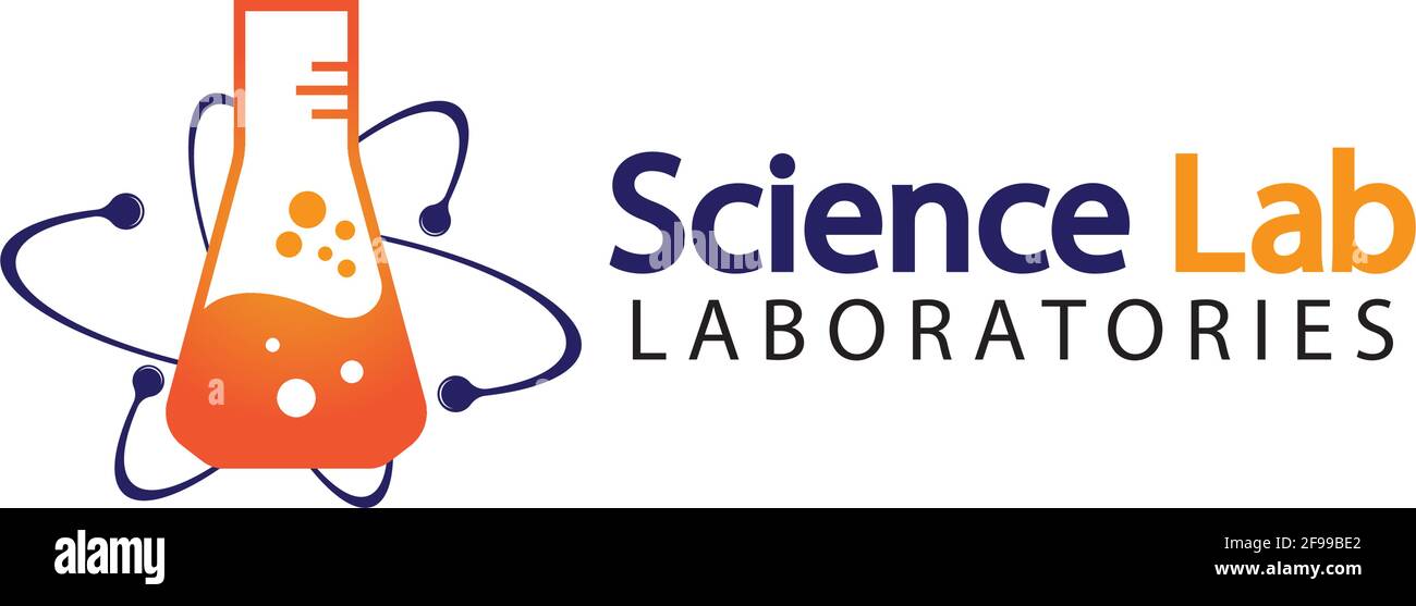 Logo de laboratoire scientifique.modèle de logo de tube de laboratoire Design Vector, Emblem, Design concept, Creative Symbol, Icon Illustration de Vecteur