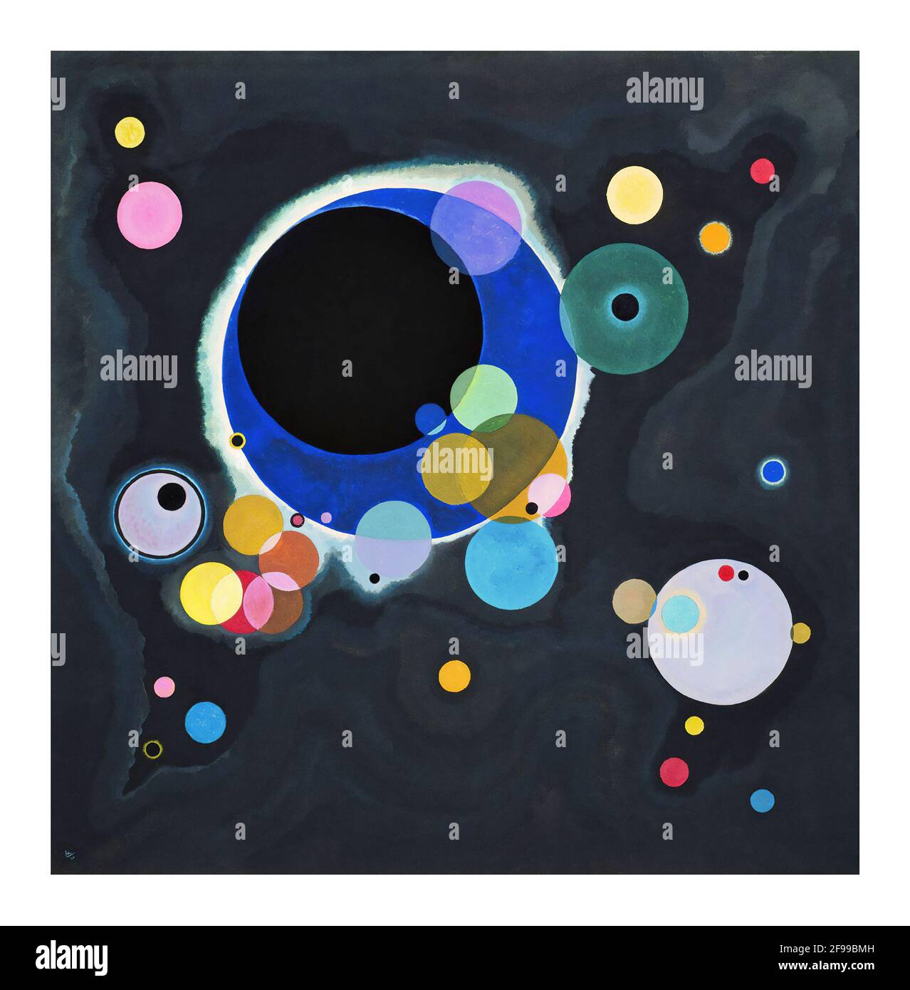 Plusieurs cercles – Art par Wassily Kandinsky, 1926 Banque D'Images Plusieurs cercles – Art par Wassily Kandinsky, 1926 Banque D'Images