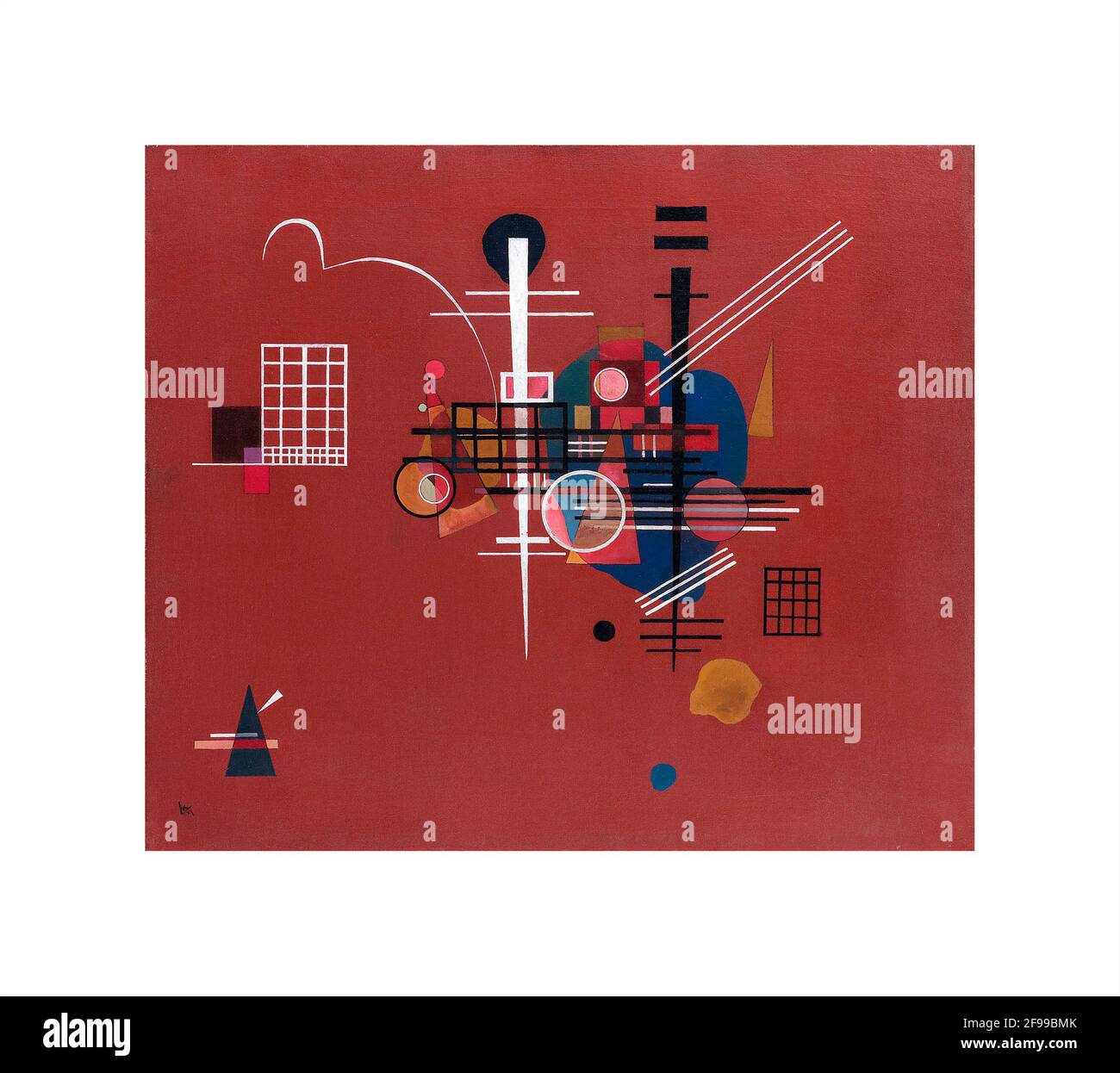 Dumpfes Rot, No.400 – Art de Wassily Kandinsky, 1927 Banque D'Images Dumpfes Rot, No.400 – Art de Wassily Kandinsky, 1927 Banque D'Images