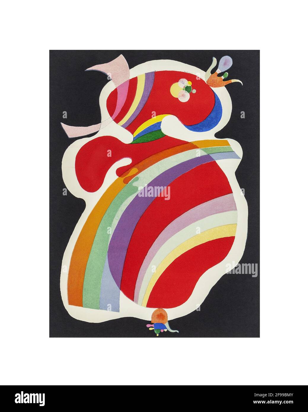 Art par Wassily Kandinsky, la Forme Rouge, 1938 Banque D'Images Art par Wassily Kandinsky, la Forme Rouge, 1938 Banque D'Images