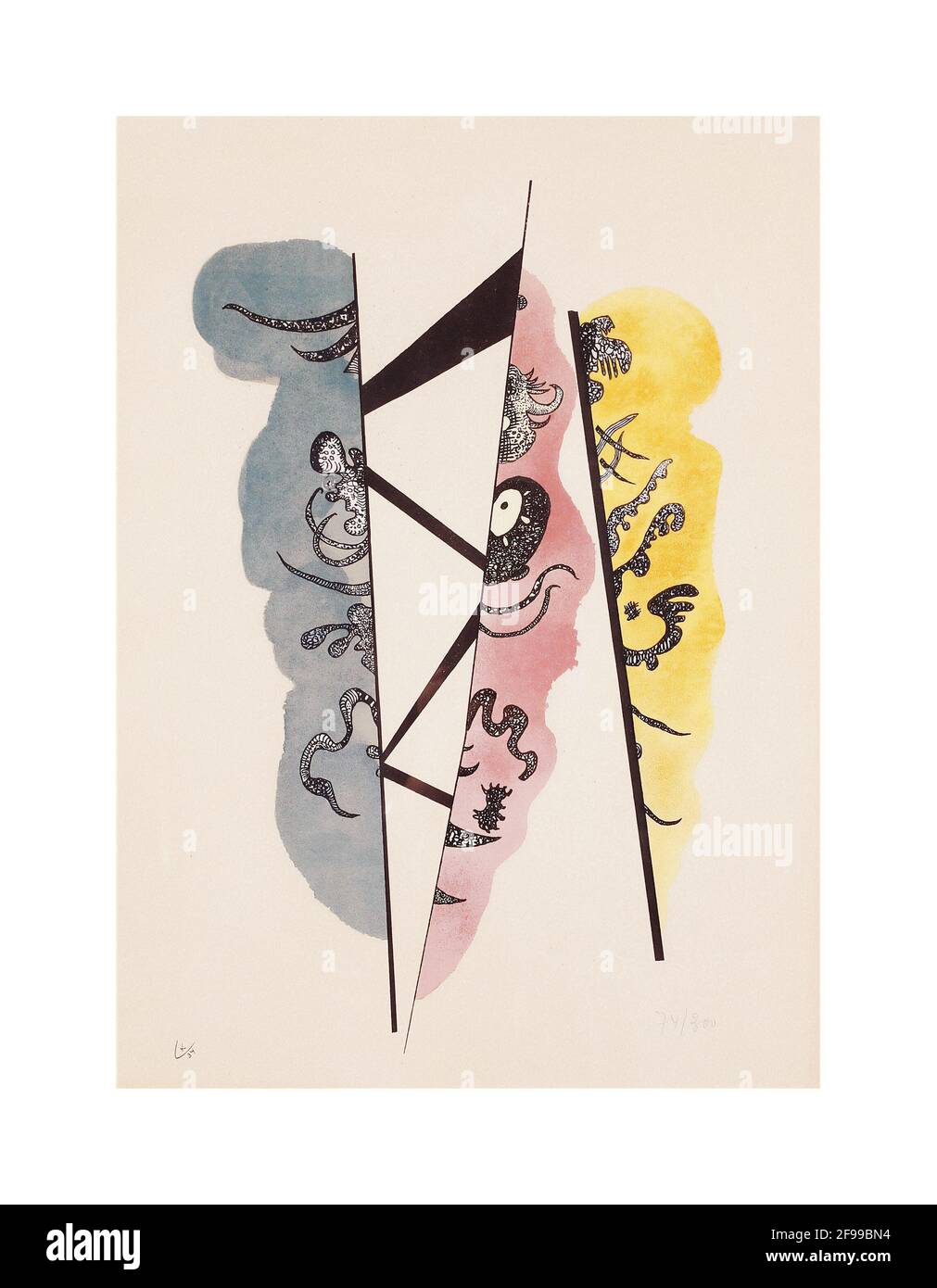 Art par Wassily Kandinsky. 1934. Banque D'Images Art par Wassily Kandinsky. 1934. Banque D'Images