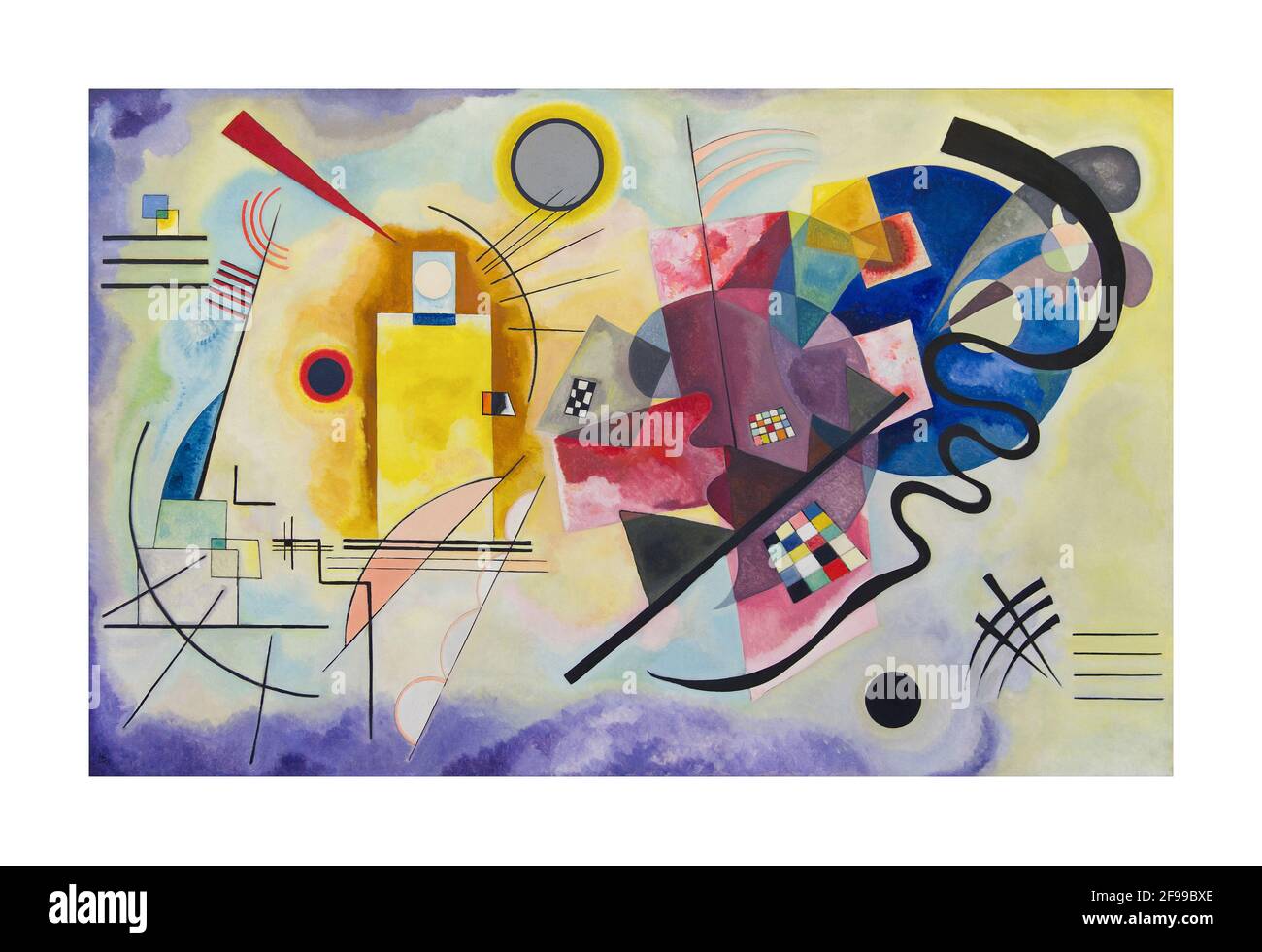 Art par Wassily Kandinsky – Jaune Rouge Bleu, 1925 Banque D'Images Art par Wassily Kandinsky – Jaune Rouge Bleu, 1925 Banque D'Images