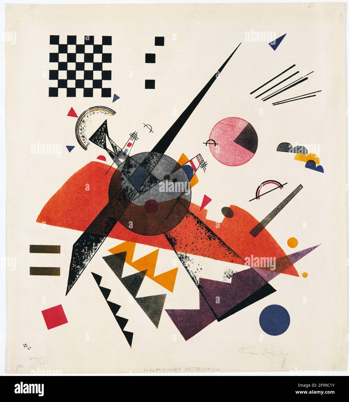 Orange – Art par Wassily Kandinsky 1923 Banque D'Images Orange – Art par Wassily Kandinsky 1923 Banque D'Images