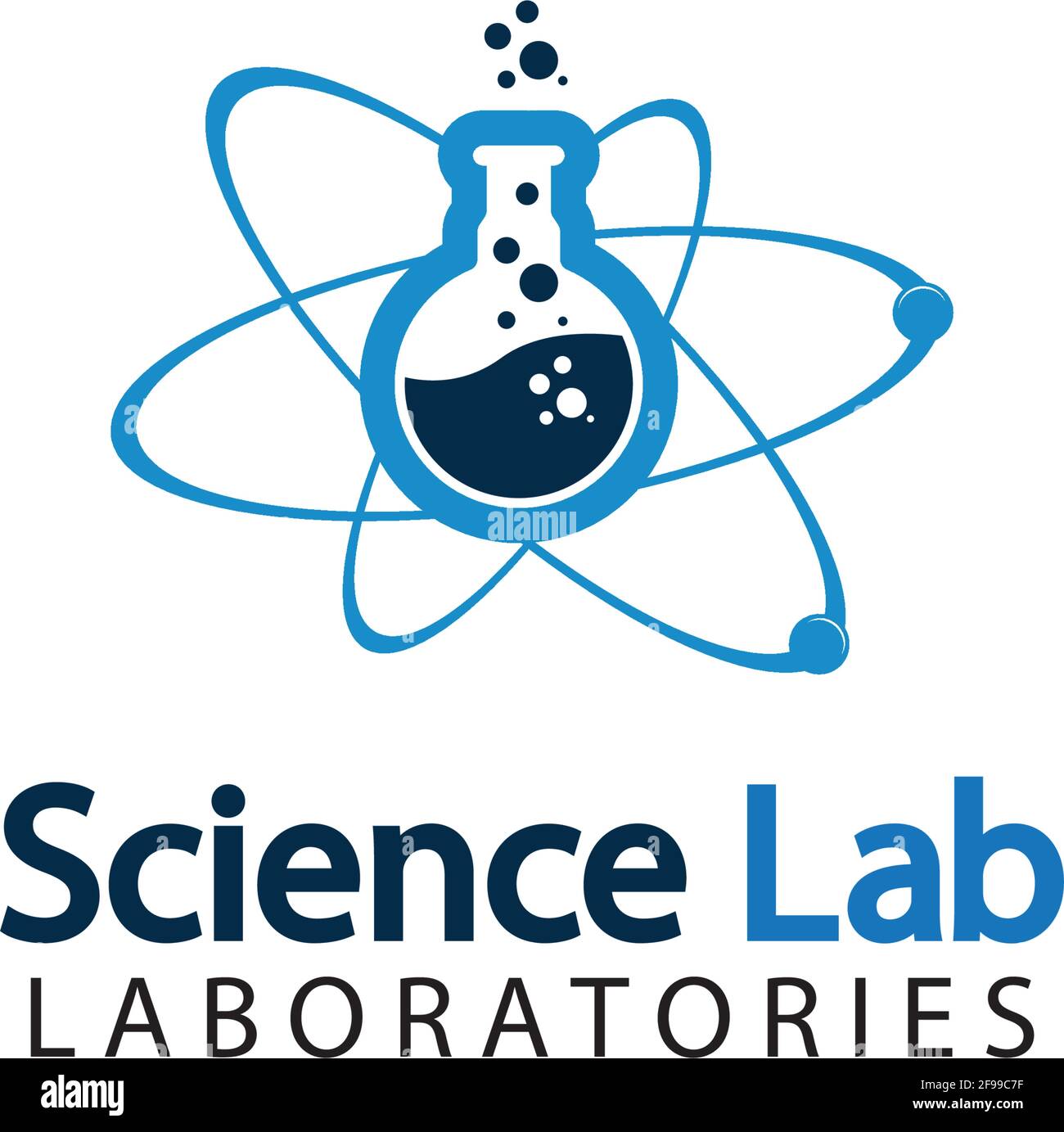 Logo de laboratoire scientifique.modèle de logo de tube de laboratoire Design Vector, Emblem, Design concept, Creative Symbol, Icon Illustration de Vecteur