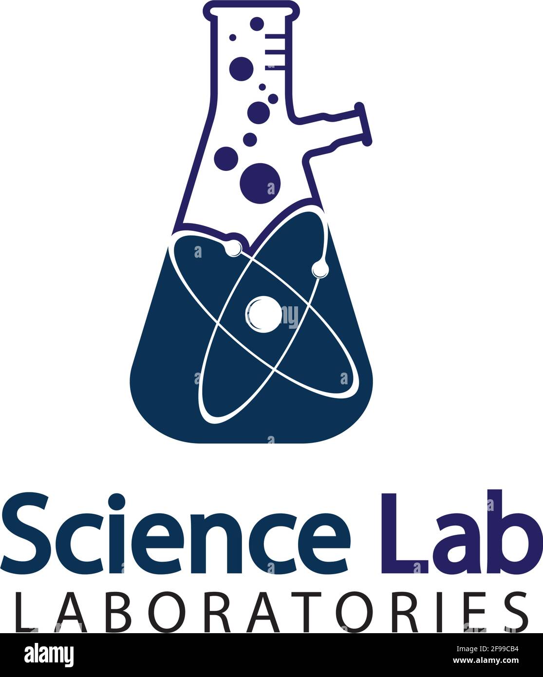 Logo de laboratoire scientifique.modèle de logo de tube de laboratoire Design Vector, Emblem, Design concept, Creative Symbol, Icon Illustration de Vecteur