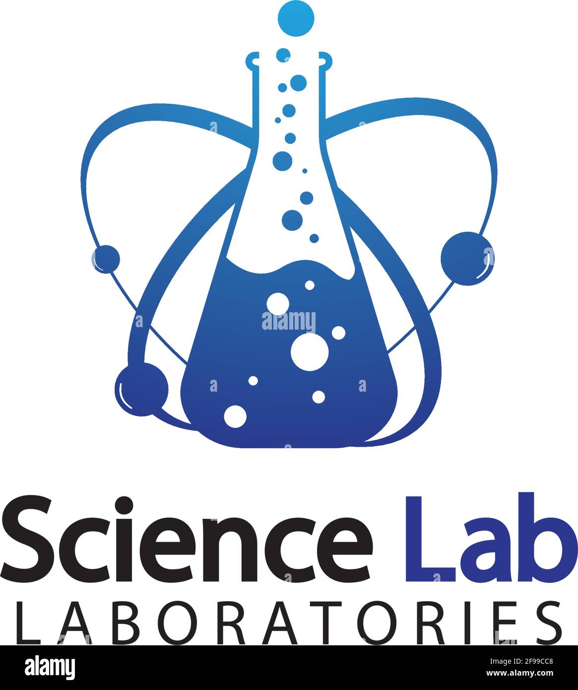 Logo de laboratoire scientifique.modèle de logo de tube de laboratoire Design Vector, Emblem, Design concept, Creative Symbol, Icon Illustration de Vecteur