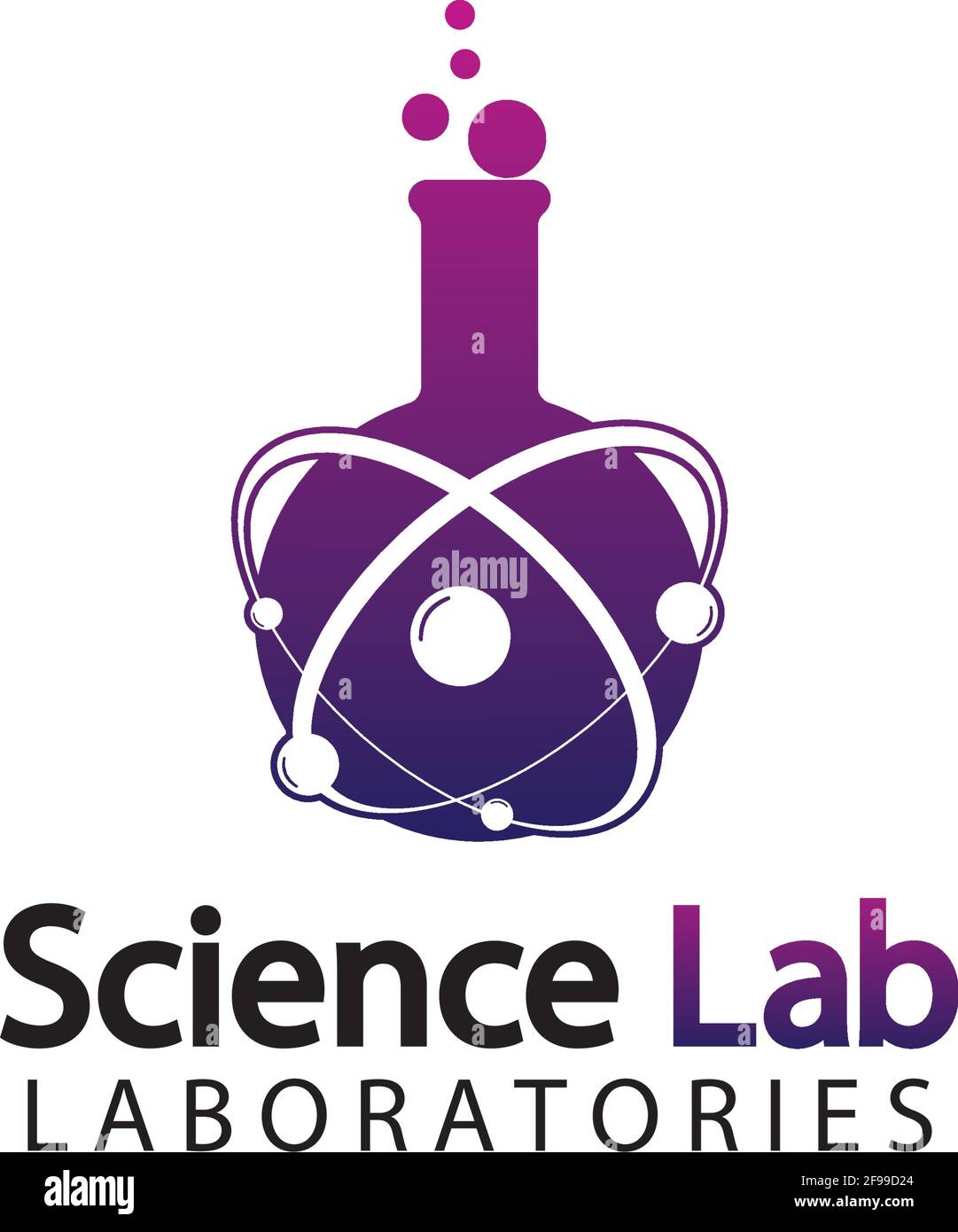 Logo de laboratoire scientifique.modèle de logo de tube de laboratoire Design Vector, Emblem, Design concept, Creative Symbol, Icon Illustration de Vecteur