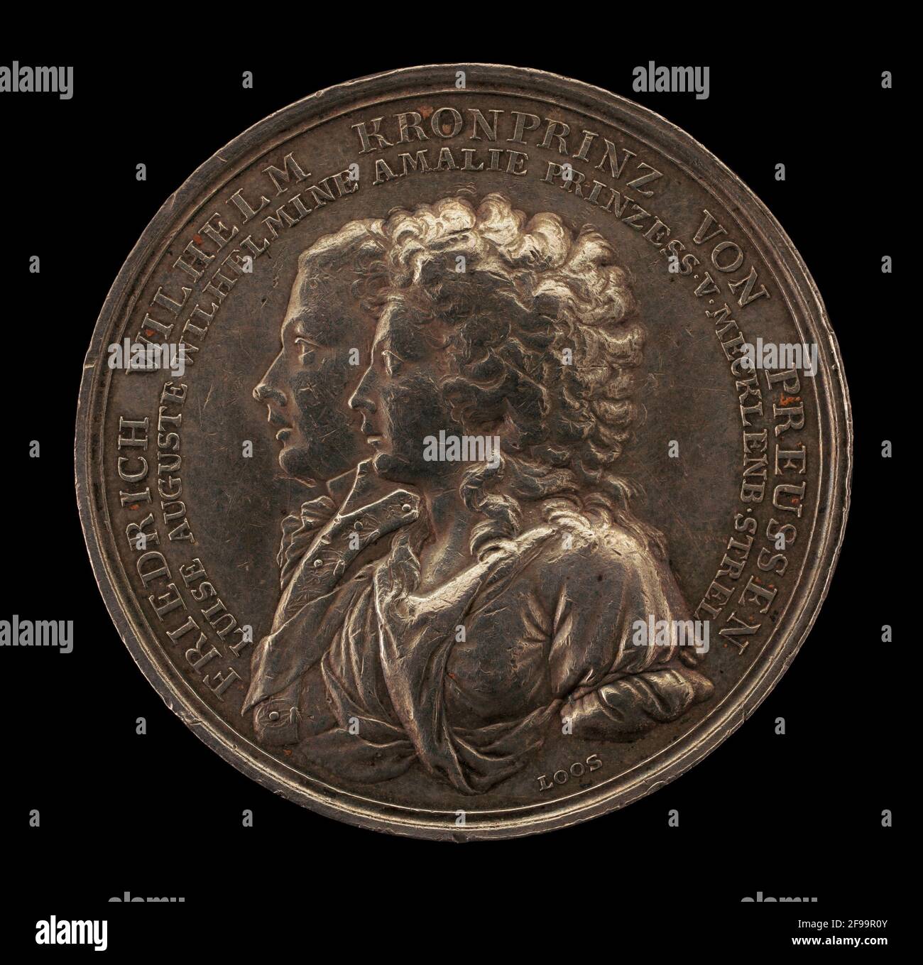 Médaille du mariage du prince héritier Frederick William de Prusse et de la princesse Louise Augusta de Mecklembourg-Strelitz [contre], 1793. Banque D'Images