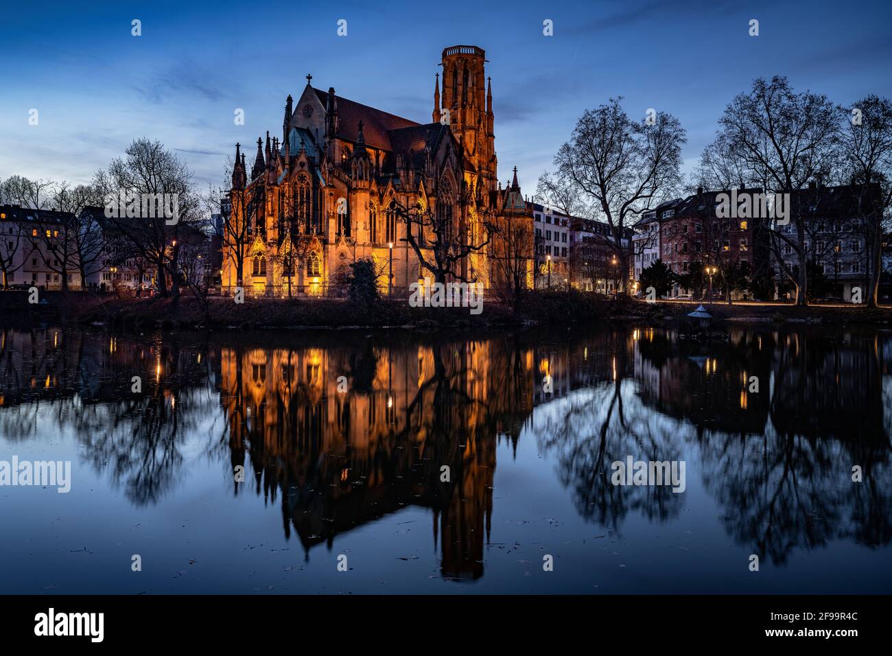 Johanneskirche, Feuersee, Stuttgart, Bade-Wurtemberg, Allemagne, Europe Banque D'Images