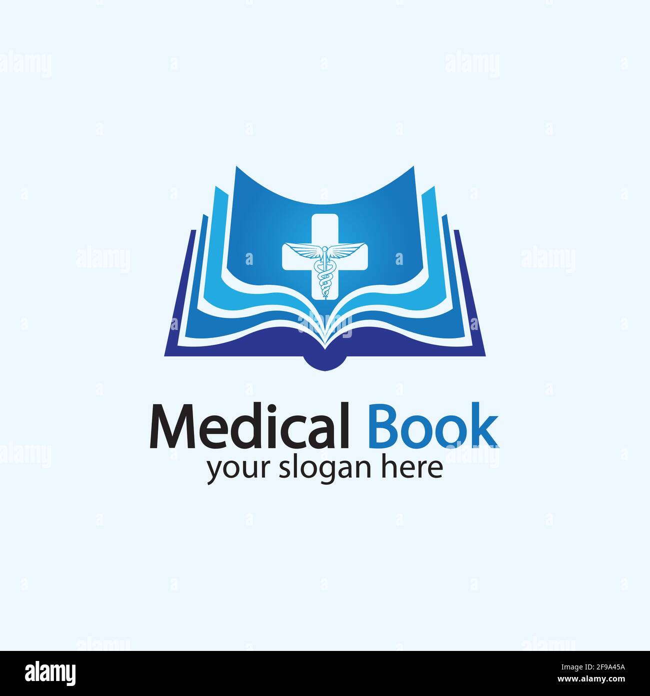 Livre médical logo icône design vecteur, livre de santé Education logo Designs inspiration. Illustration de Vecteur