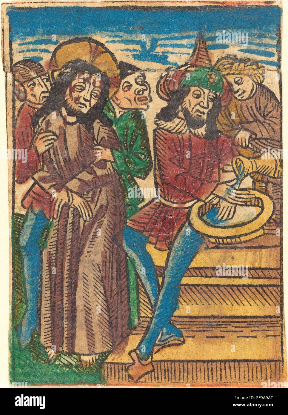 Pilate se lavant les mains, c. 1490. Banque D'Images