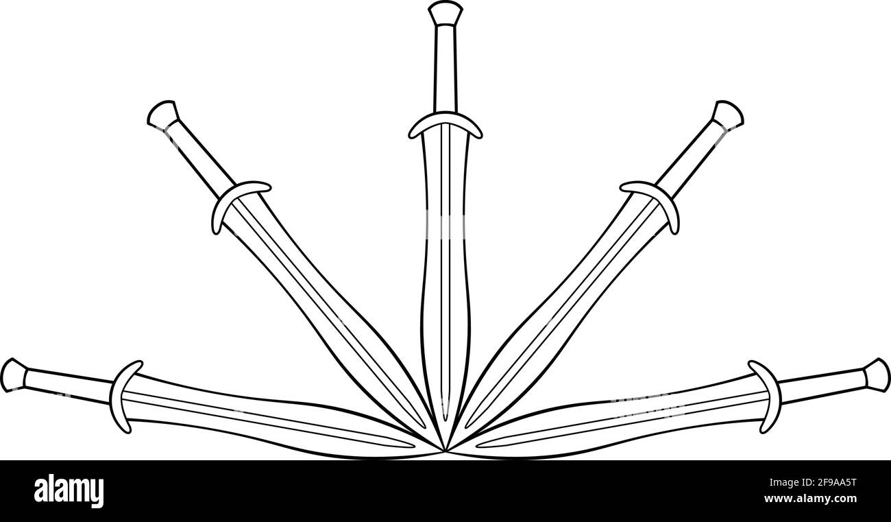 Spartian Lakonia épée décoration / séparateur de page Illustration de Vecteur