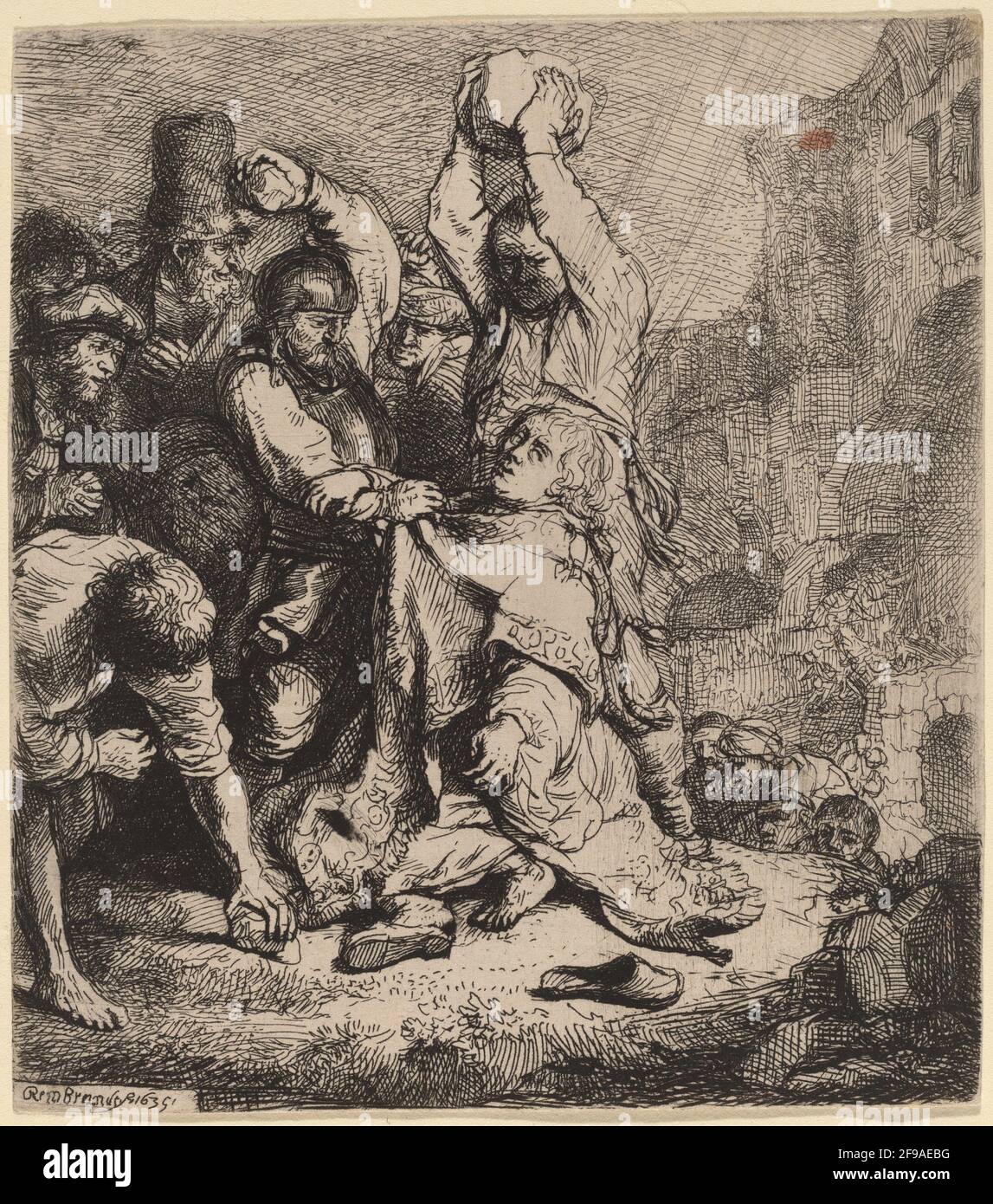 La lapidation de Saint Stephen, 1635. Banque D'Images La lapidation de Saint Stephen, 1635. Banque D'Images