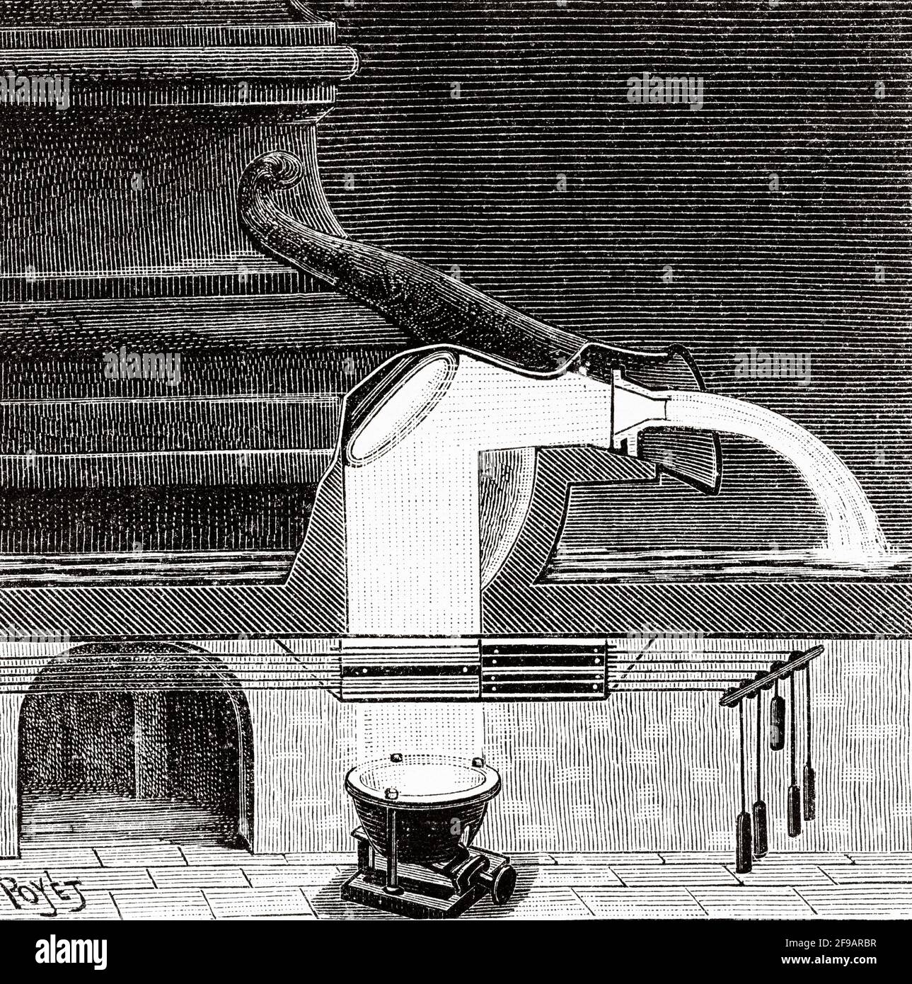Éclairage des jets d'eau paraboliques système Bechmann. Source lumineuse de l'exposition universelle de Paris, 1889. France. Europe Banque D'Images Éclairage des jets d'eau paraboliques système Bechmann. Source lumineuse de l'exposition universelle de Paris, 1889. France. Europe Banque D'Images
