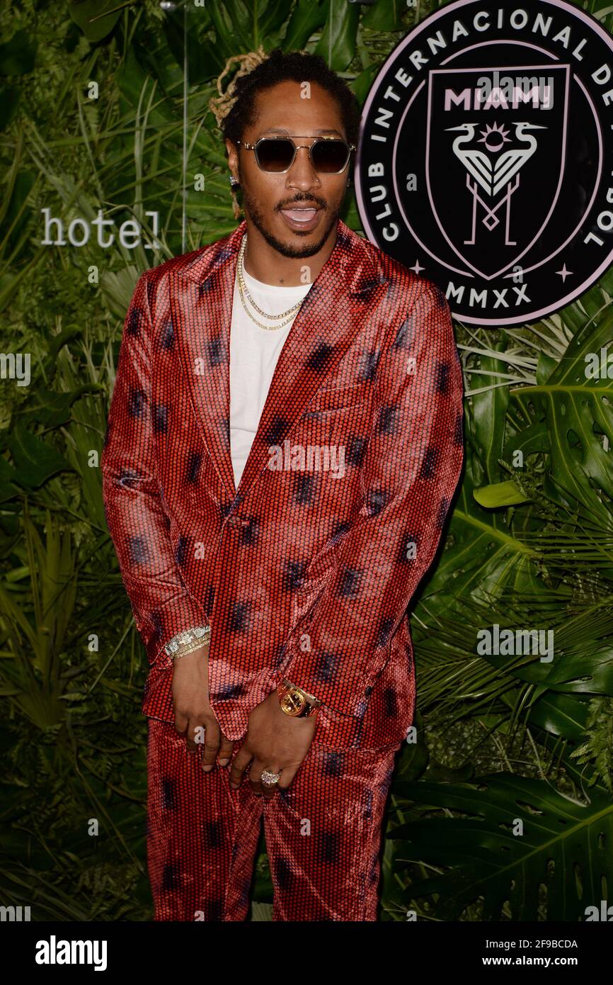 MIAMI BEACH, FL - 16 AVRIL : future participe à la fête d'ouverture officielle organisée par David Grutman et Pharrell Williams à l'hôtel Goodtime le 16 avril 2021 à Miami Beach, Floride. CreditL : mpi04/MediaPunch Banque D'Images