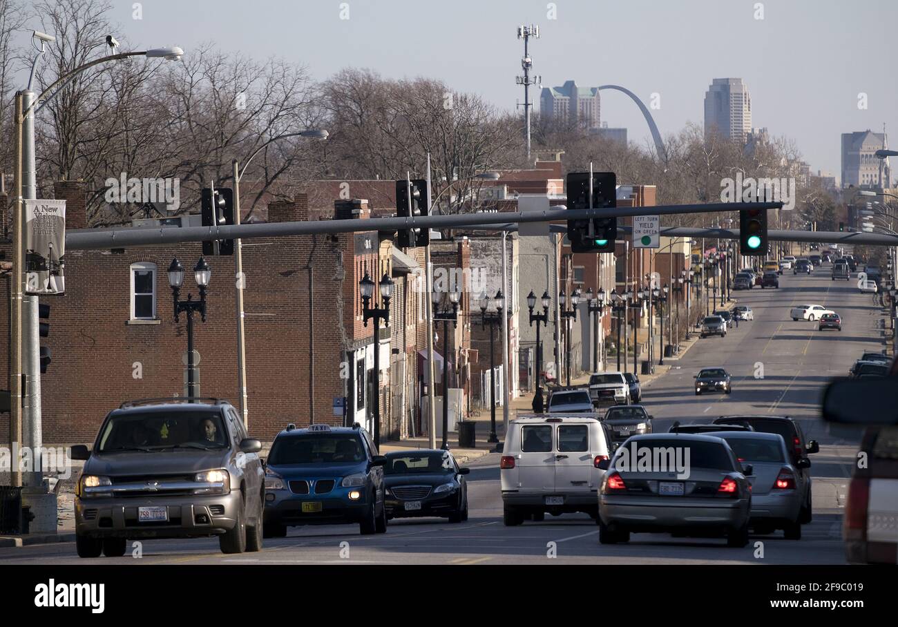 Dr. Martin Luther King Drive, St. Louis, Missouri, États-Unis Banque D'Images