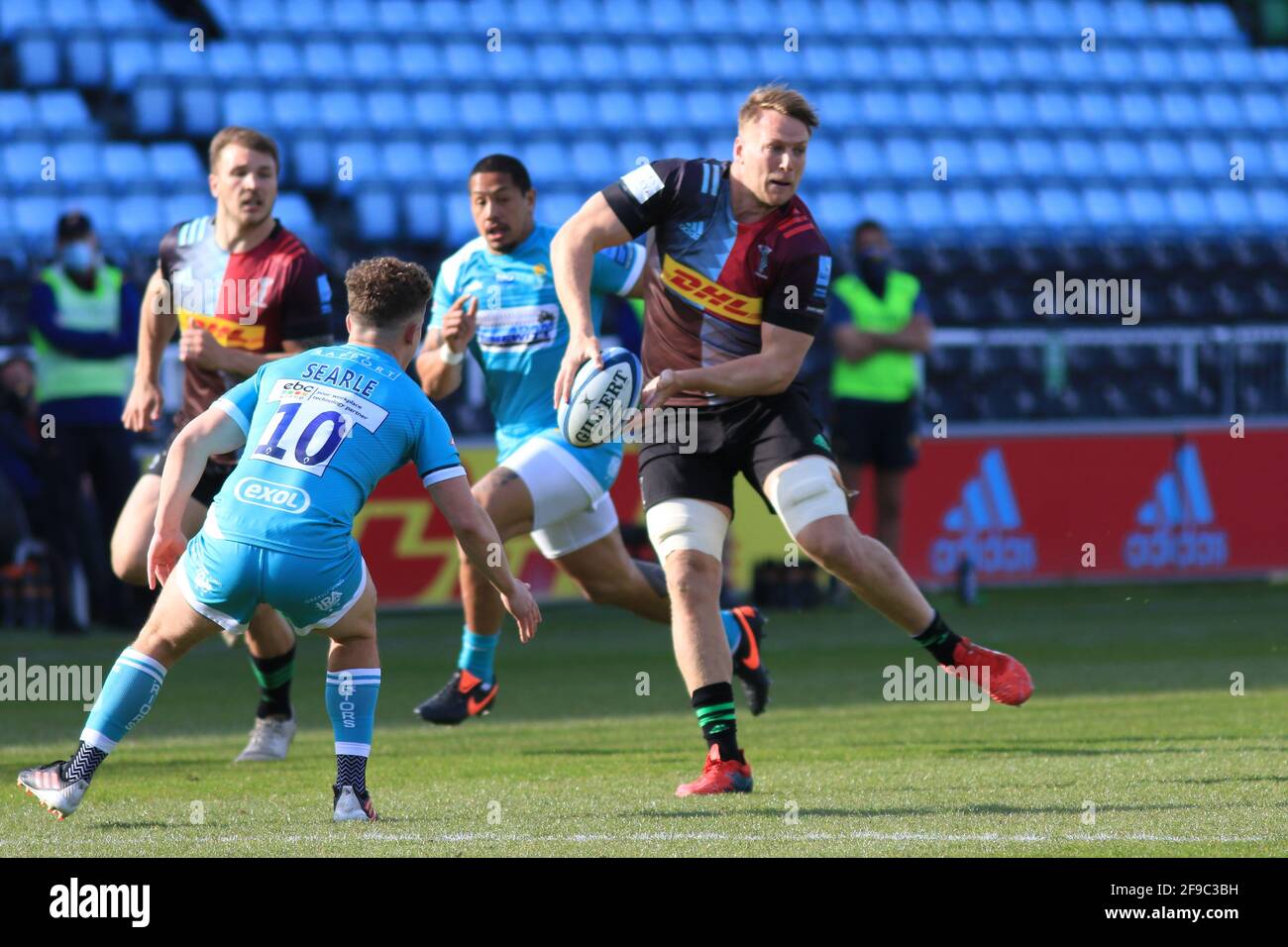 Twickenham, Angleterre. 17 avril 2021. Alex Dombrandt de Harlequins pendant le match de Premiership de Gallagher entre Harlequins et Worcester Warriors au Stoop. Credit: Richard Perriman/Alamy Live News Banque D'Images