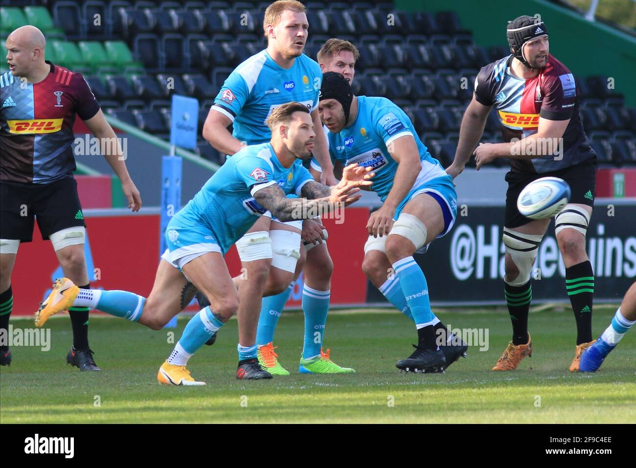 Twickenham, Angleterre. 17 avril 2021. François Hougaard de Worcester pendant le match Gallagher Premiership entre Harlequins et Worcester Warriors au Stoop. Credit: Richard Perriman/Alamy Live News Banque D'Images