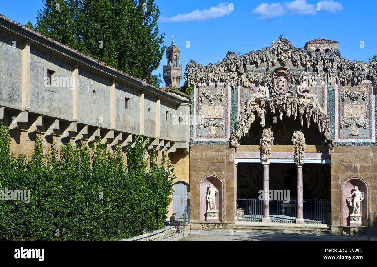 Italie,Toscane,Florence,la Grotta del Buontalenti dans le jardin de Boboli Banque D'Images