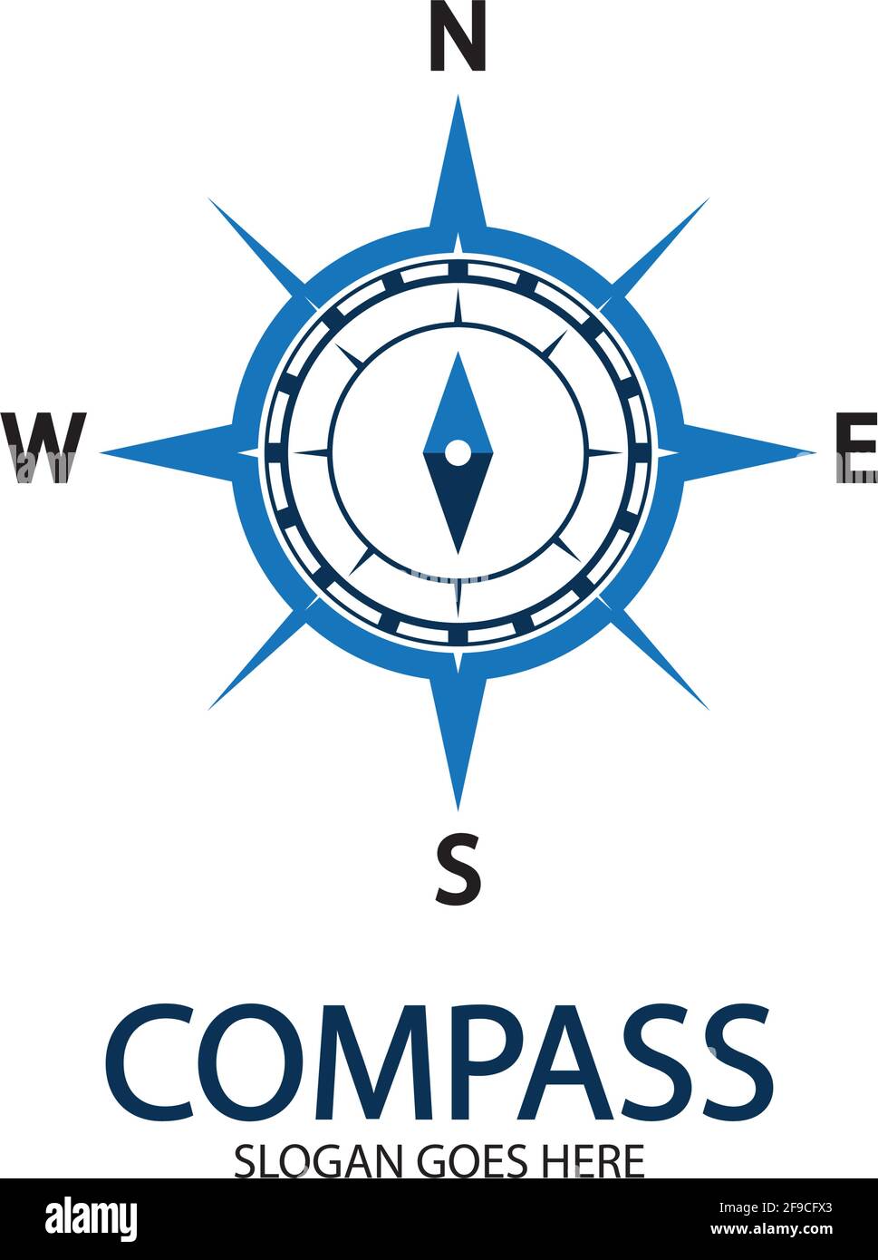 Modèle de conception de logo Creative Compass concept Illustration de Vecteur