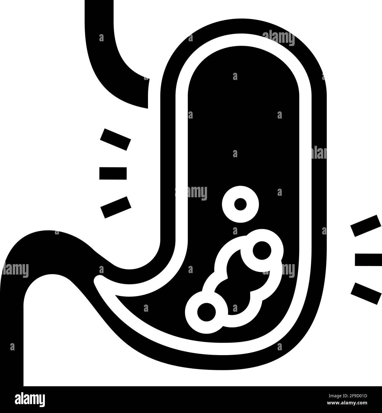illustration du vecteur de l'icône de la ligne de la maladie gastrique Illustration de Vecteur