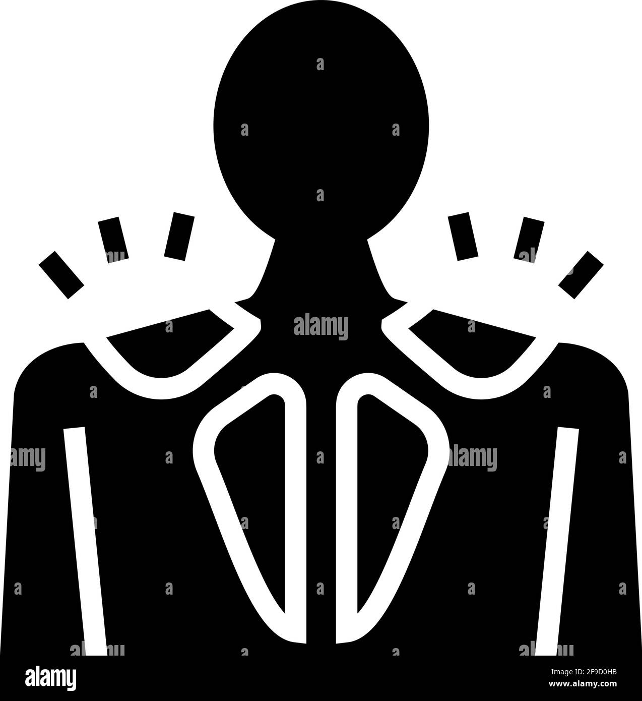illustration du vecteur de l'icône de la ligne de la maladie de la myosite Illustration de Vecteur