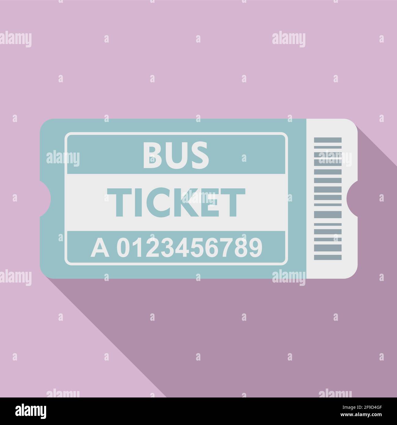 Icône de ticket de bus machine, style plat Illustration de Vecteur