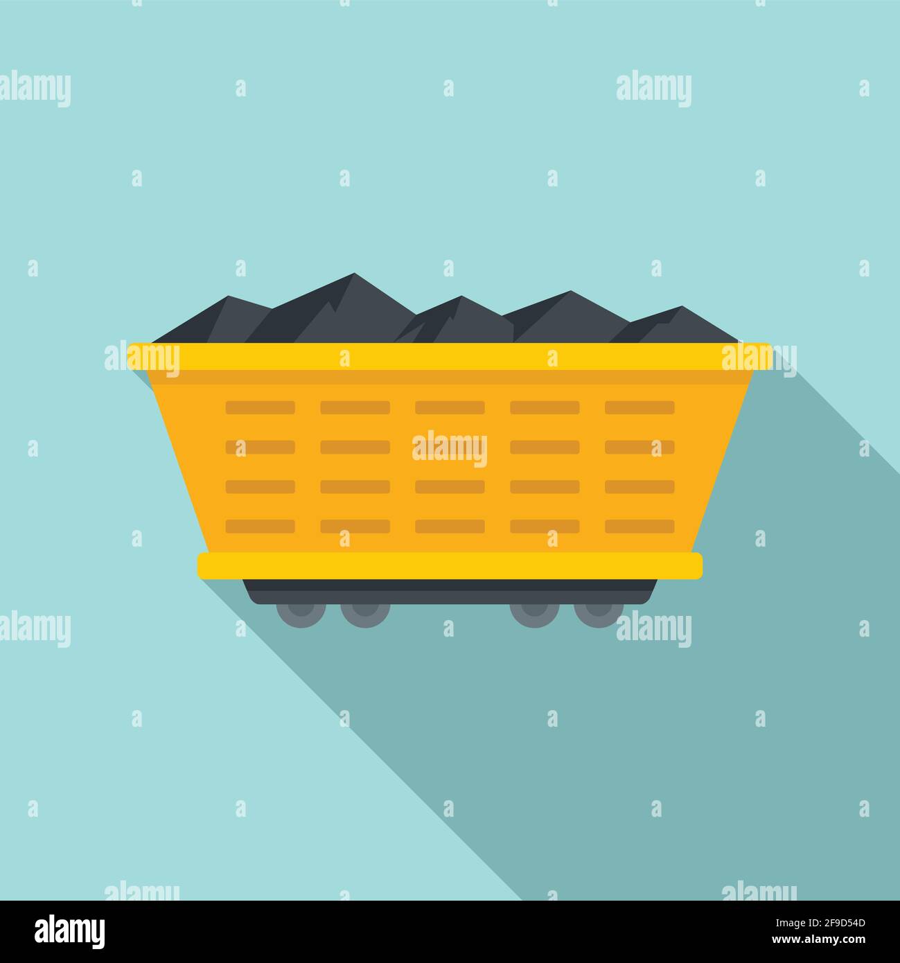 Icône de chariot métallurgique, style plat Illustration de Vecteur