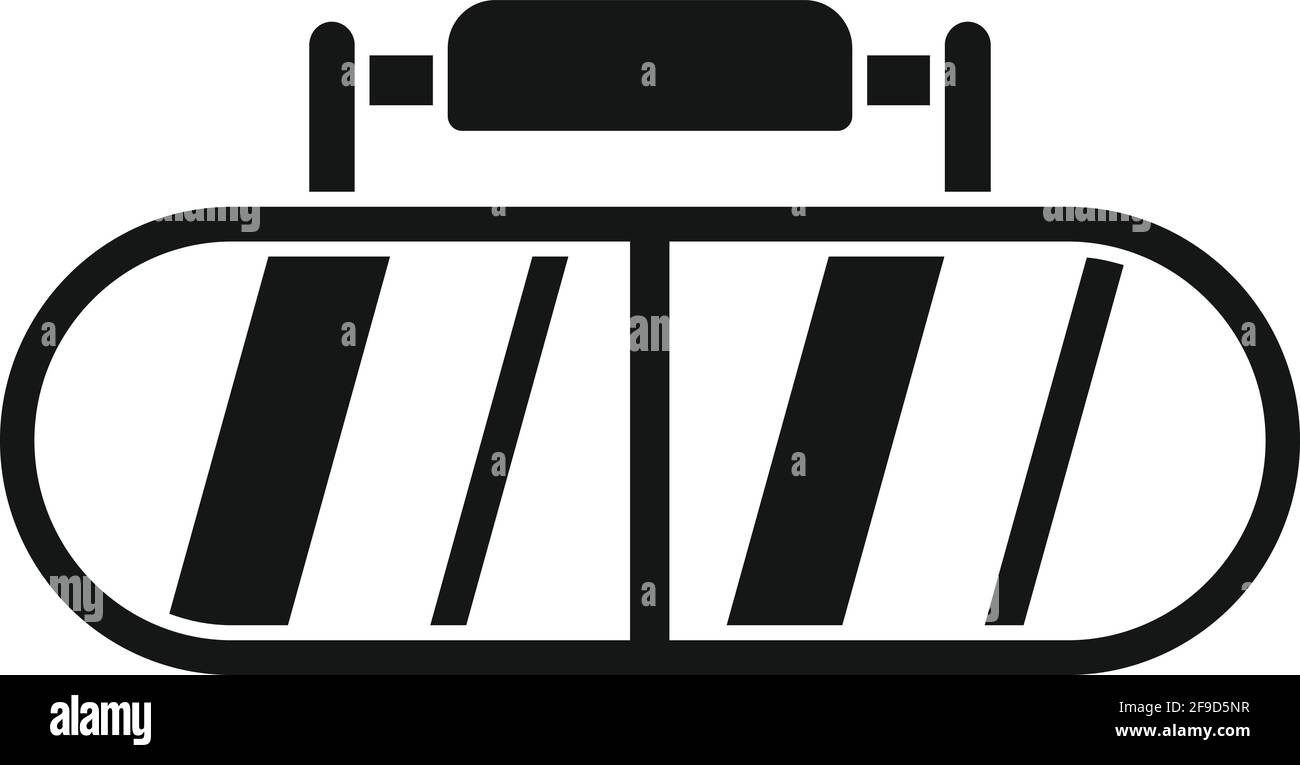 Icône en verre métallurgique, style simple Illustration de Vecteur